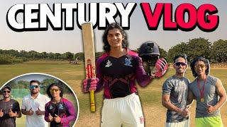 CENTURY VLOG WITH @cricketcardio  | 136 (78) In 40 OVER MATCH | 700+ RUNS In a Match