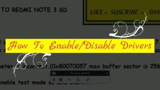 Enable/Disable test mode in Windows 7/8/8.1/10