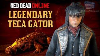 Red Dead Online - Legendary Teca Gator Location [Animal Field Guide]