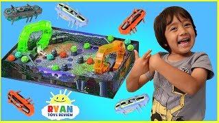 Hex Bug Buggaloop Family Fun Games for Kids with Kinder Egg Surprise Toys opening