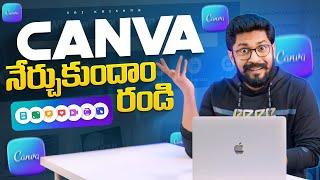 Canva Tutorial In Telugu By  @KarthikRaghavarapu