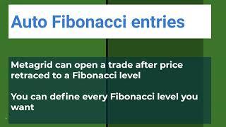 Trade Fibonacci levels automatically with Metagrid Trademanager for MT4