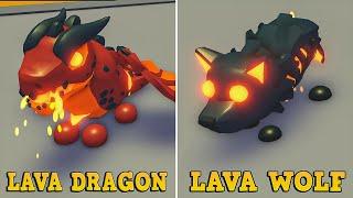 Lava Wolf vs Lava Dragon Comparison | Adopt Me