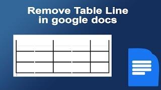 How to remove line of the Table in Google Docs