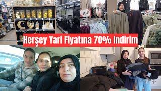 Herşey Yari Fiyatına 70% Indirim  Torba Torba Eşyalar Aldık