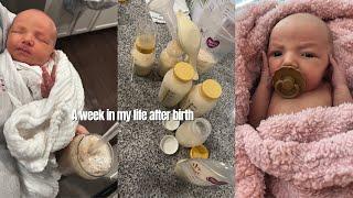 FIRST 48 HOURS WITH NEWBORN | EXCLUSIVELY PUMPING | RAW FOOTAGE FROM ONE WEEK POSTPARTUM