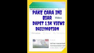 beginilah cara menambah views dailymotion