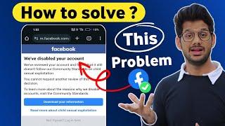 We've disabled your account | we've disabled your account facebook problem solved