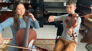 Viola vs Cello: Bach E Courante (duet)