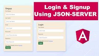 Angular Login and Signup using JSON-Server | Angular Routing | Angular Reactive Form|