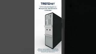 TRENDnet 12-Port Industrial Gigabit L2+ Managed PoE+ DIN-Rail Switch - TI-PG1284i