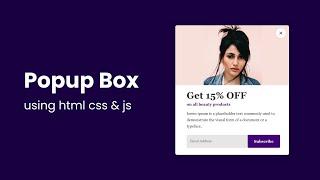How To Create Model Popup Box Using HTML CSS and JavaScript