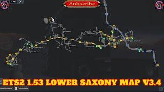 ETS2 1.53 Lower Saxony map v3.4 - Scale 1:3 Standalone map