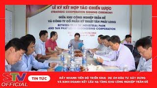 STV - Lãnh đạo UBND tỉnh khảo sát Khu Công nghiệp Trần Đề và làm việc với nhà đâu tư