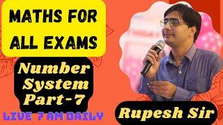 Live-112 Division Algorithm Number System  Part 7 - #maths #rrb #ssc #ntpc #feed #upsc #trick #tips