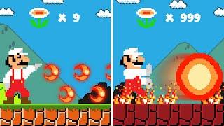 Cat Mario: If Mario collects 999 fire flowers to Mario burns everything in Super Mario Bros. ?  |