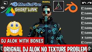 FREE FIRE DJ ALOK 3D MODEL WITH BONES  || FOR PRISMA 3D & BLENDER || GOOGLE DRIVE & MEDIAFIRE LINK