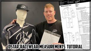 Dstar Racewear Measurements Tutorial for Speedway Grasstrack - Flat Track motorcycle race suits