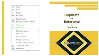 Duplicate & Reference in Power Query | Power BI
