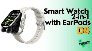 Смарт часы с наушниками Smart Watch D8 2 в1