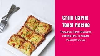 Chilli Garlic Toast Recipe|Hungryfinger