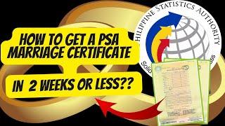 How to Get a PSA Marriage Certificate in Less Than 2 Weeks|Fast and Easy#psa#howto#@theswanborg