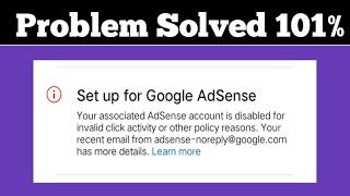 invalid activity adsense disabled | set up for google adsense problem | google adsense step 2 error