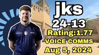 【4K】jks POV w/YEKINDAR ''VOICE COMMS'' (MIRAGE) | Aug 5, 2024 #cs2 #pov