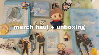 suruga-ya anime merch haul + unboxing  jujutsu kaisen, genshin, sanrio, chiikawa