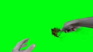 Green screen some attack Knife first person with blood