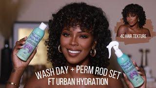 4C HAIR WASH DAY + PERM ROD SET FT URBAN HYDRATION