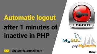 automatic logout after 1 minutes of inactive in PHP || how to make auto logout in PHP