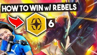 How To WIN w/ 6 REBELS! - DEMOLITIONIST ASOL | TFT Guide 10.9 | Teamfight Tactics Set 3 Galaxies