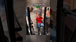 Wheelchair Woman in Danger While Boarding the Bus! ️#shorts