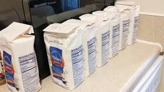 Putting My Flour Into The Freezer Getting Them Prepared For My Working Pantries & Long-Term Storage