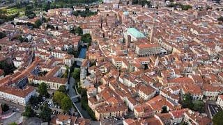 4K Bird's view of Vicenza, Italy