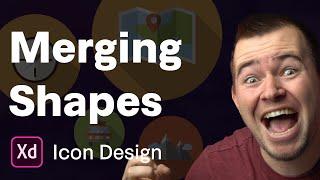 Merging Shapes to Create Icons in Adobe XD | Ep 15/30 [Icon Design in Adobe XD]