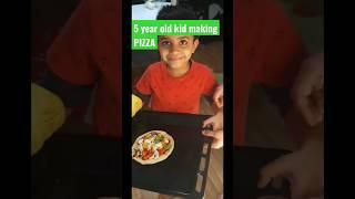 5 year old kid Making Cheese PIZZA  #shorts #pizza #kids #food #youtubeshorts #short #creative