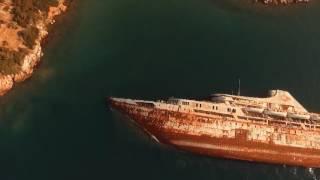 The shipwreck of "Mediterranean Sky" at Elefsis, Greece