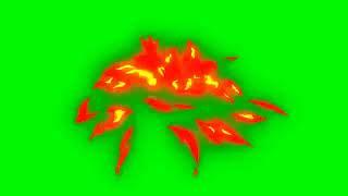 2D Green Screen Effect - Fire cartoon effect pack 1