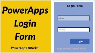 How to Create PowerApps Login Form