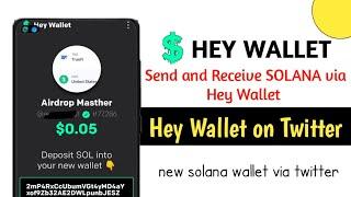 Hey Wallet on Twitter || How to create hey wallet twitter 2023 || What is Hey Wallet? deposit solana