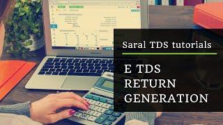 E TDS return generation through Saral TDS
