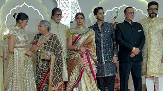 Amitabh Jaya Bachchan Abhishek Bachchan Navya Nanda At anant Ambani Radhika merchant Wedding