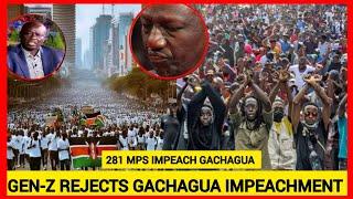 Kesho Ni Maandamano! Ruto 281 MPs votes to send Gachagua home, GEN-Z rejects Gachagua impeachment