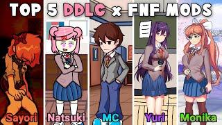 Top 5 Doki Doki x FNF Mods (VS Monika, Sayori, Yuri, Natsuki) - Friday Night Funkin'
