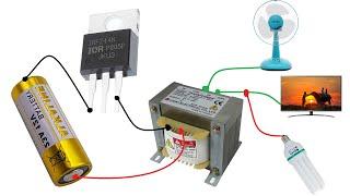 How To Make Simple Inverter 12v To 220v IRFZ44N, No IC