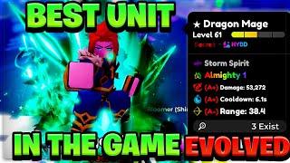 *NEW* Evolved Dragon Mage ALMIGHTY Is The BEST UNIT In Anime Defenders