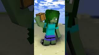 Never Chase the Zombie Girl - minecraft animation #shorts