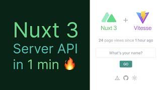 Quick demo of Nuxt 3 Server API